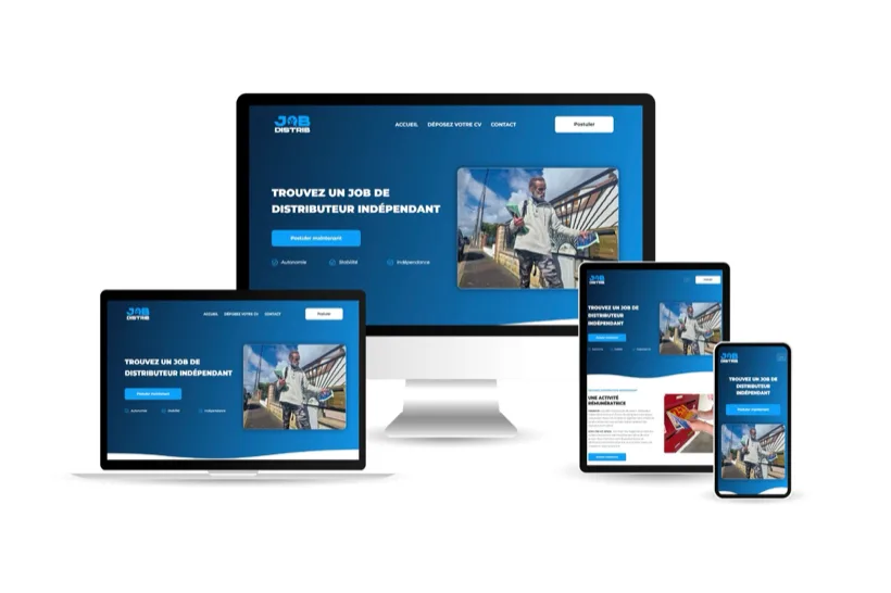 Site réalisé pour Jobdistrib