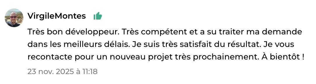 Avis client