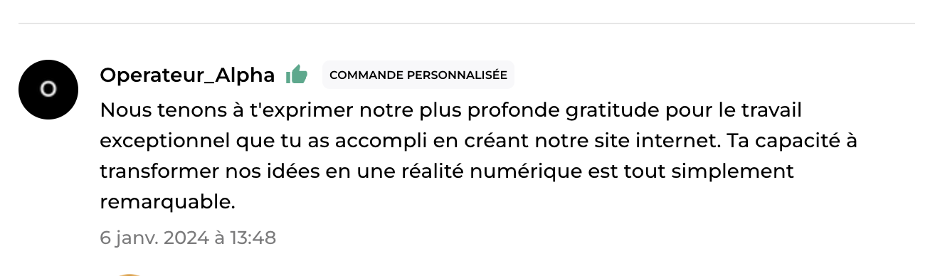 Avis client