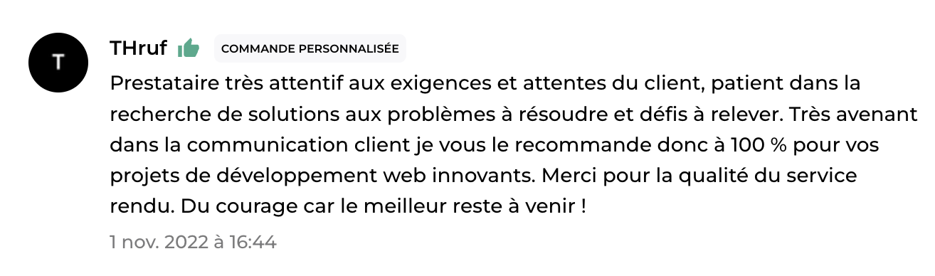Avis client