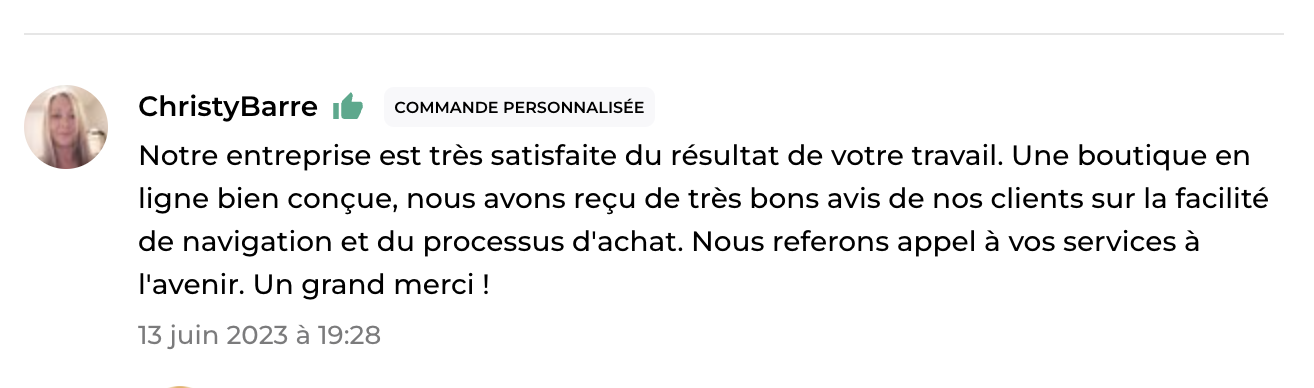 Avis client